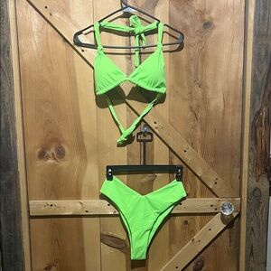 New Vibrant Green Bikini Set